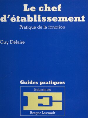 cover image of Le chef d'établissement